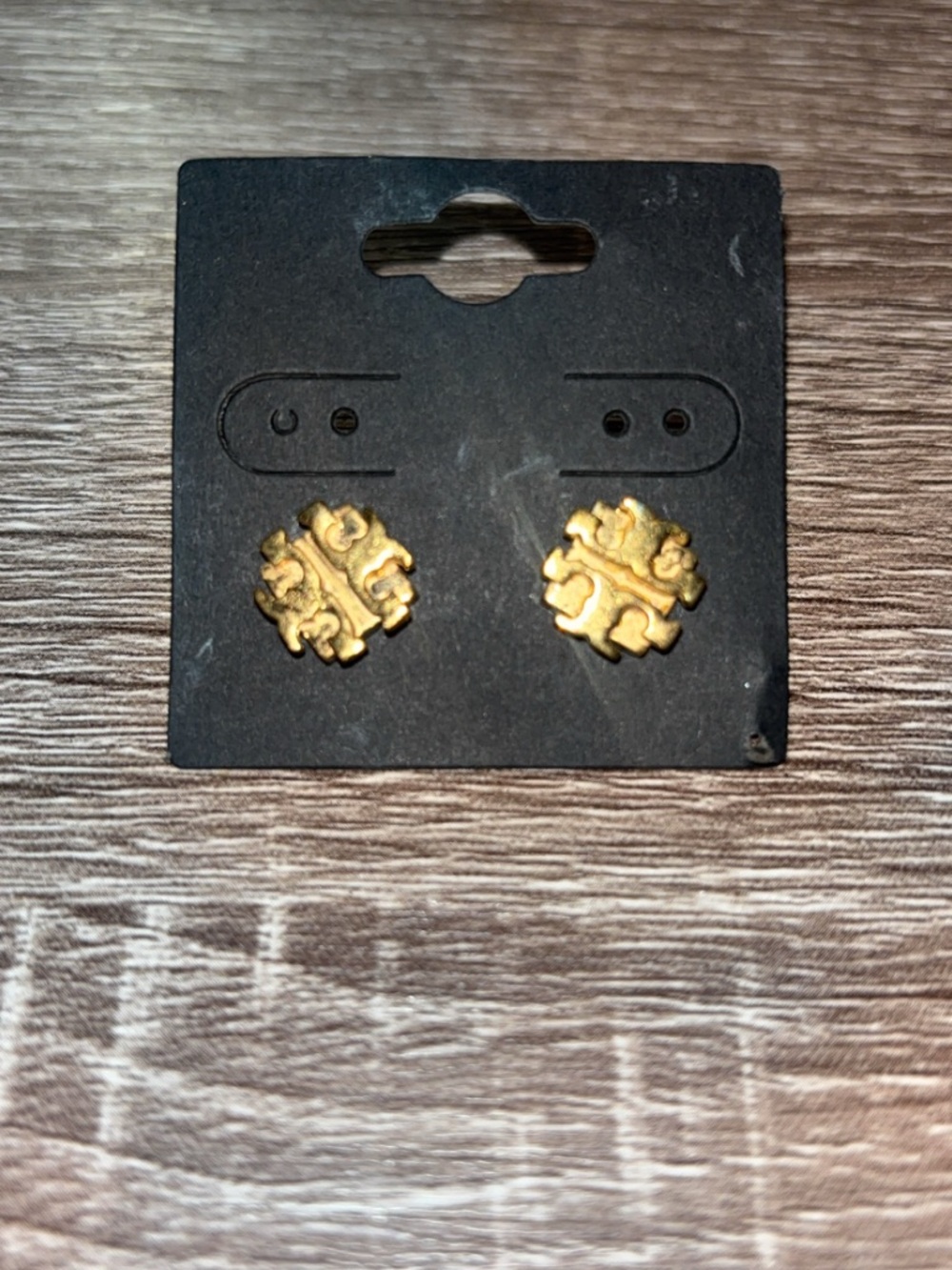 Tory Burch Gold Logo Stud Earrings